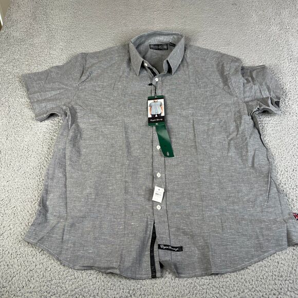 Lot of 2 English Laundry Shirt Mens XL Blue Gray Linen Cotton Blend Button - Picture 16 of 16